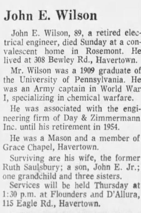 John Wilson dies